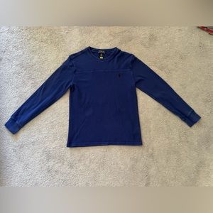 Polo Ralph Lauren boys blue ribboned crewneck long sleeve pullover sweatshirt L